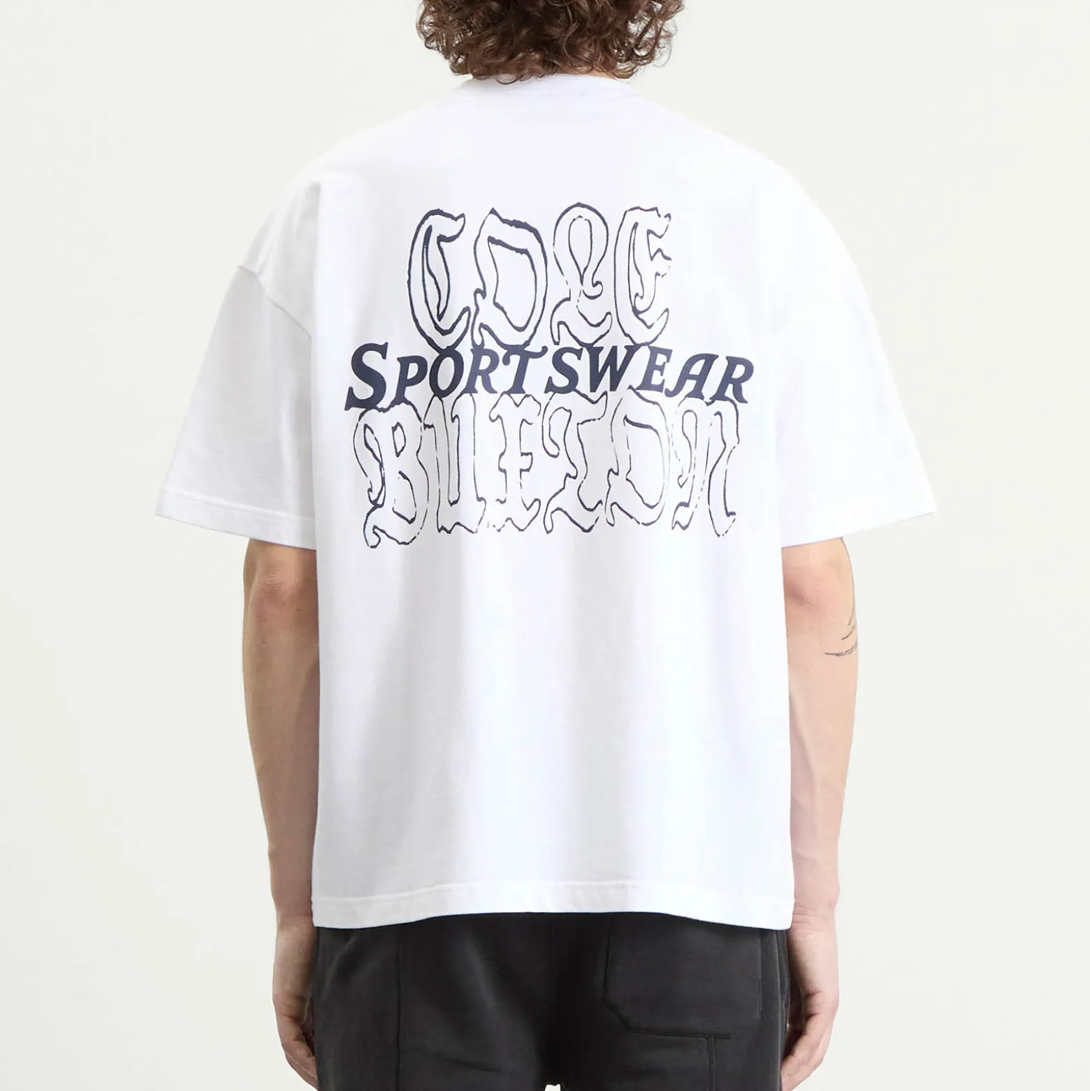 Cole Buxton Black Letter Sportswear T-Shirt