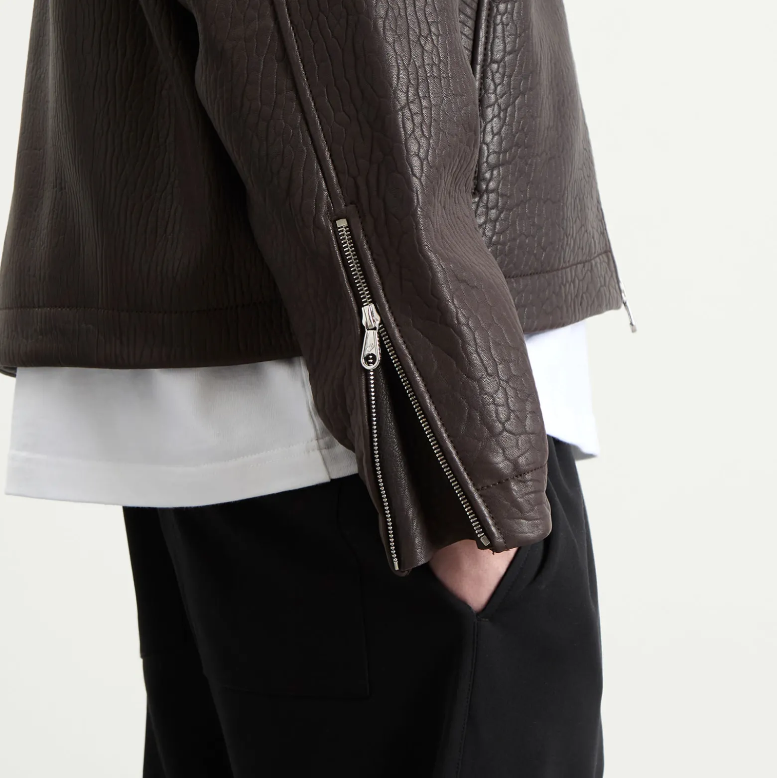 Cole Buxton Shrunken Leather Jacket