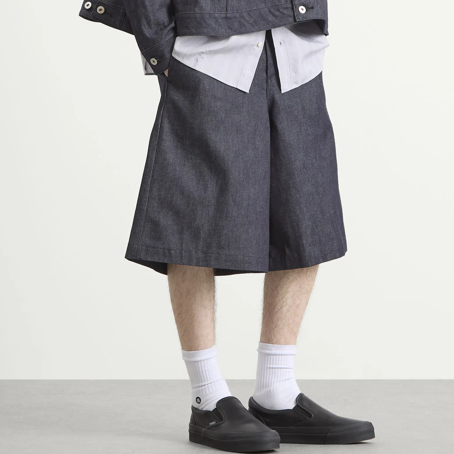 Comme des Garçons Black Denim Shorts