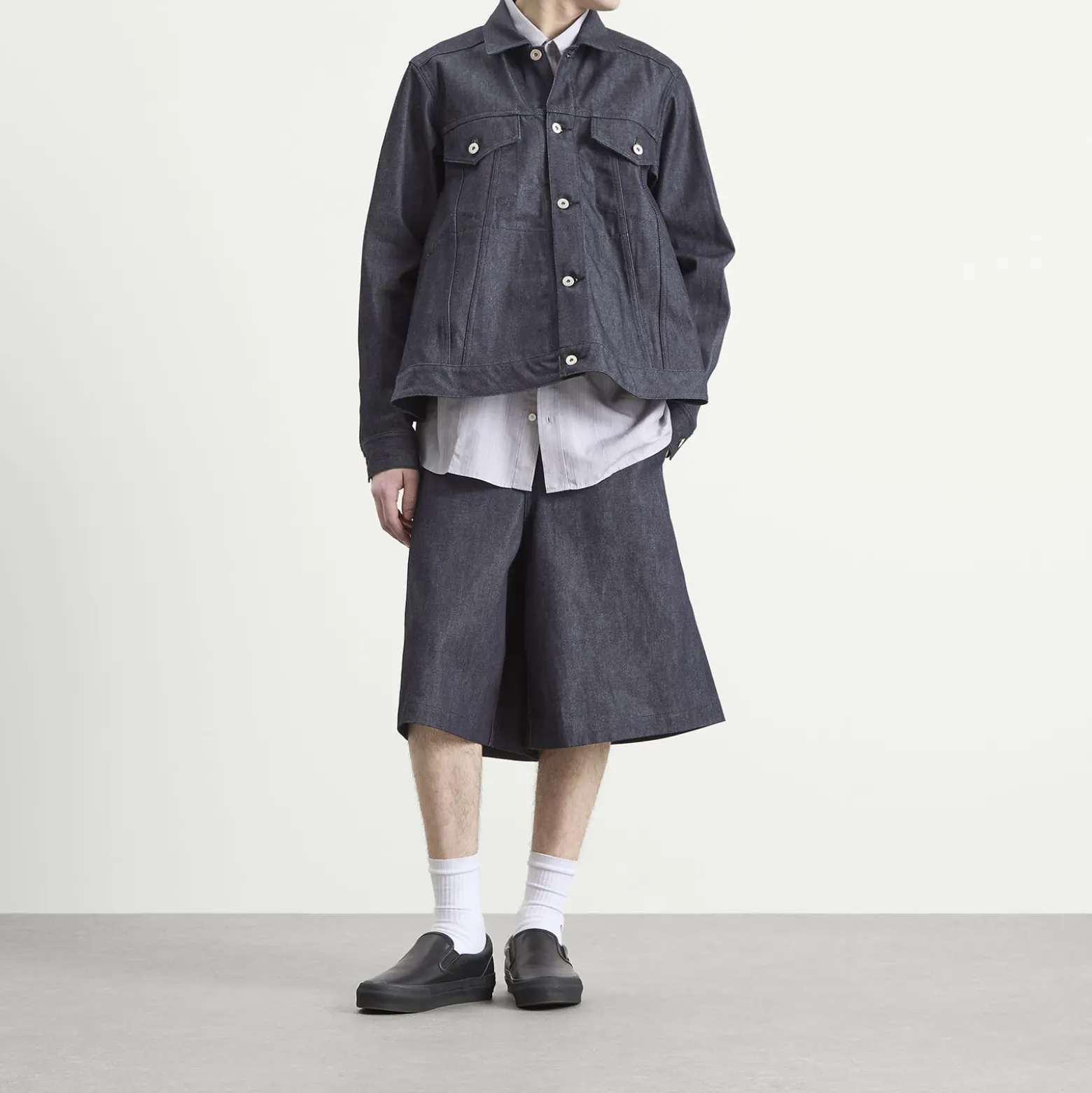 Comme des Garçons Black Denim Shorts