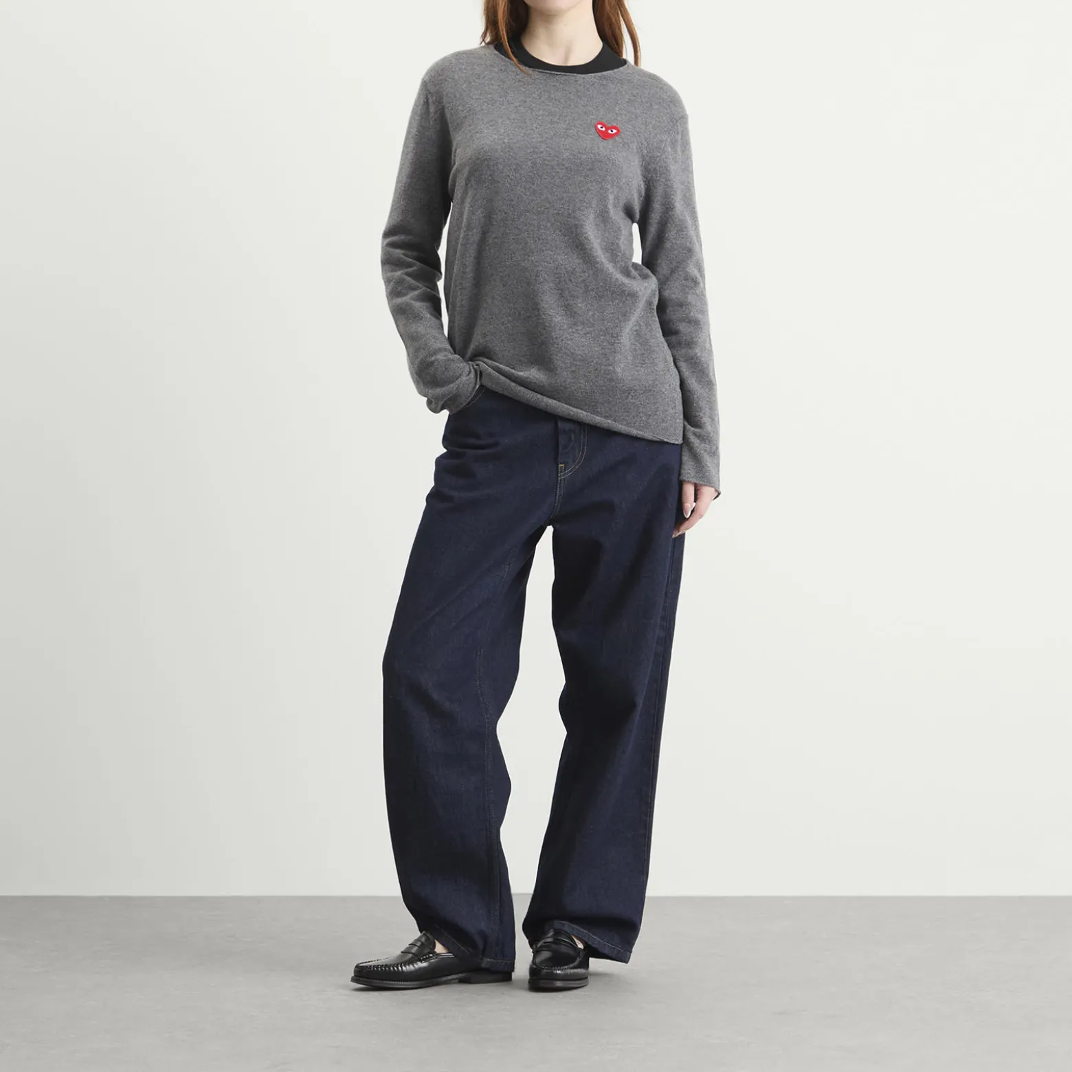Comme des Garçons Play U Sweater Red Emblem Knit