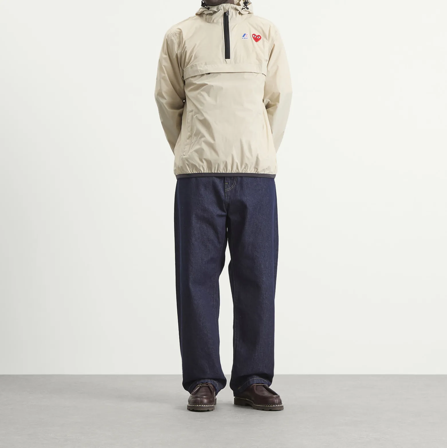 Comme des Garçons Play x K-Way Half Zip Packable Jacket