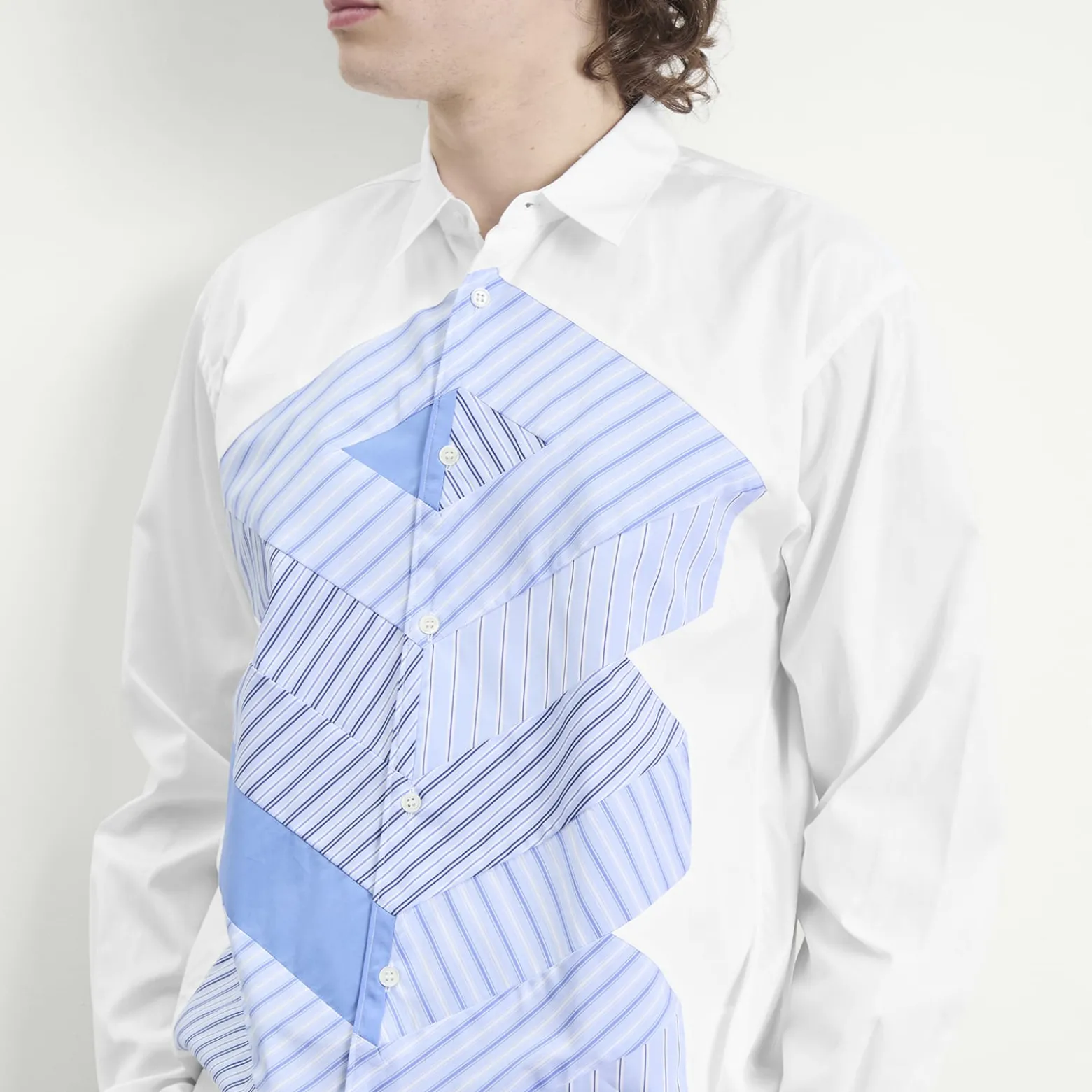Comme des Garçons SHIRT Cotton Stripe Poplin Shirt