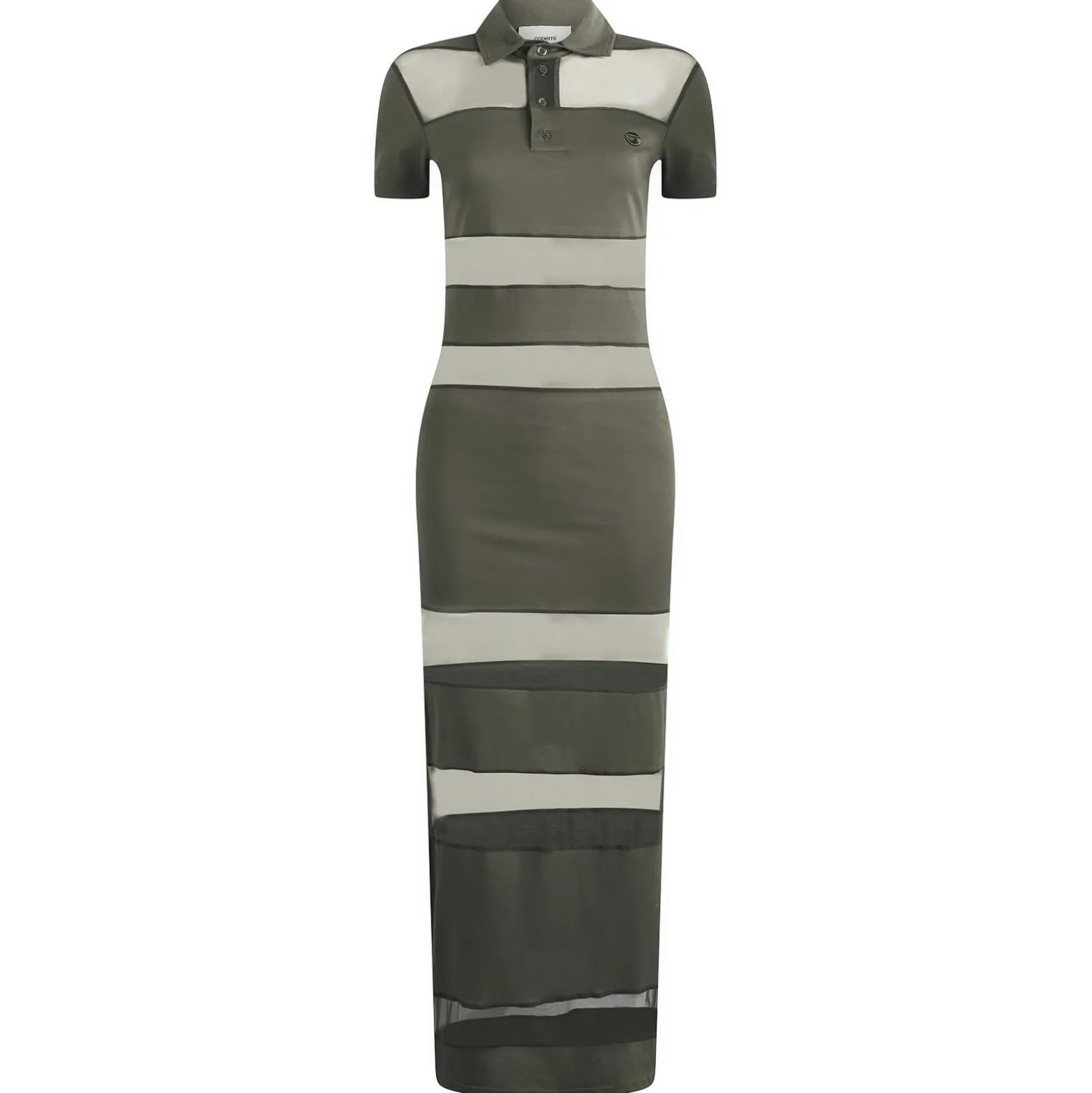 Coperni Striped Sheer Polo Dress