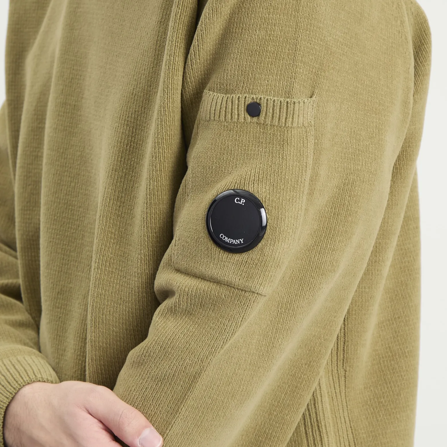C.P. Company Cotton Chenille Crewneck Lens Sweater