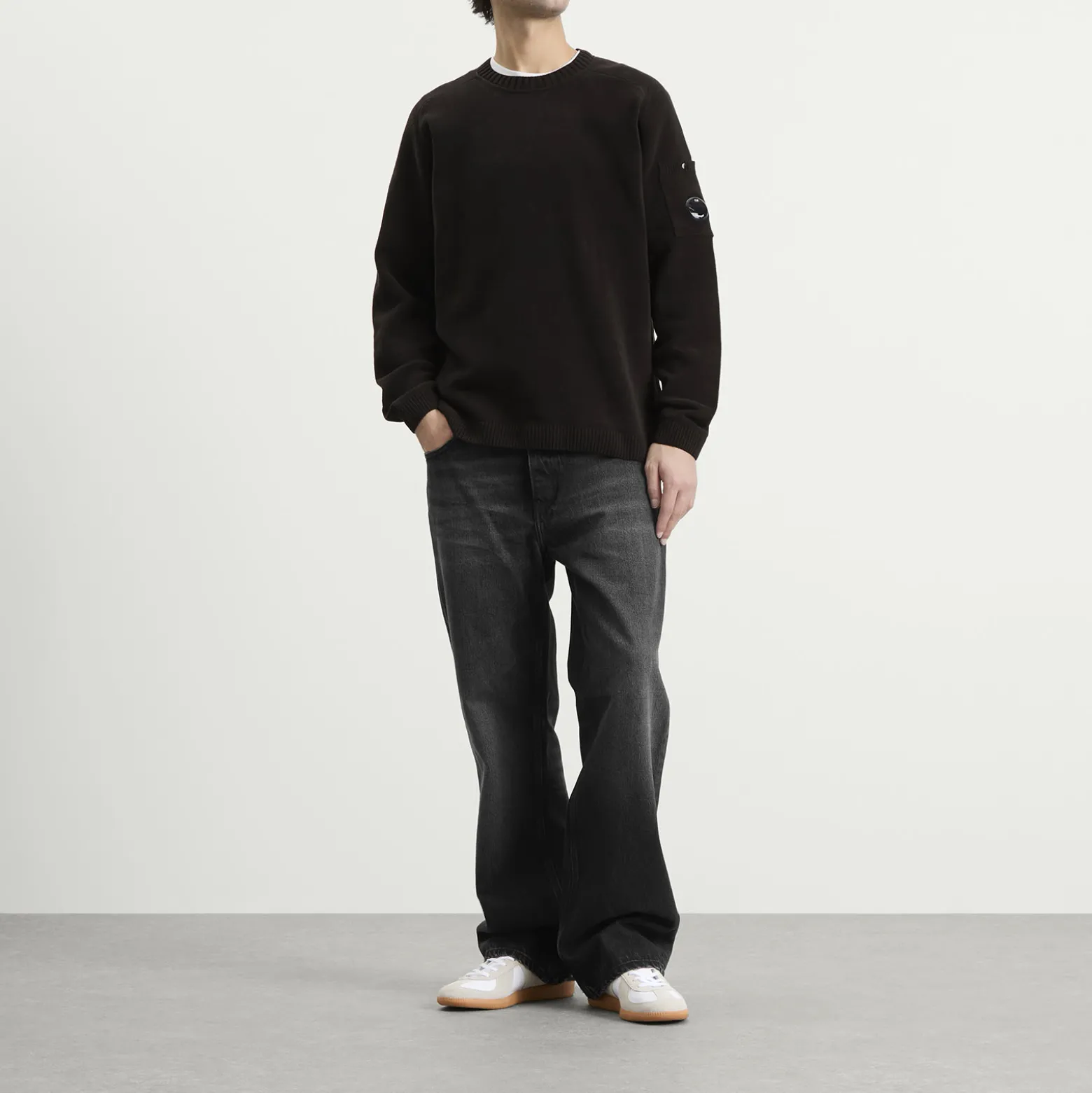 C.P. Company Cotton Chenille Crewneck Lens Sweater