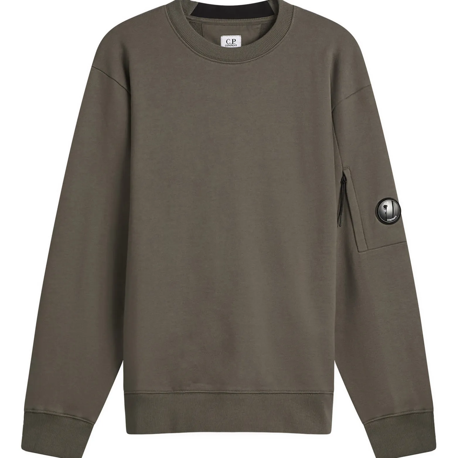 C.P. Company Diagonal Raised Fleece Crewneck Lens Sweatshirt