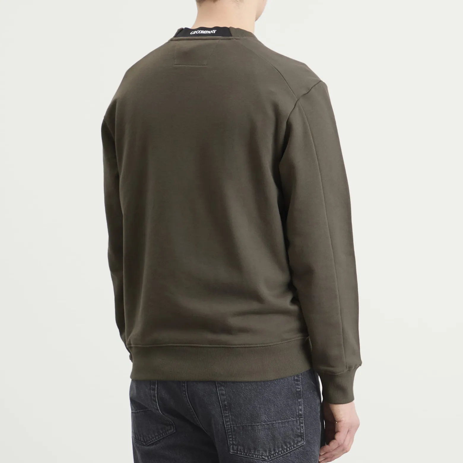 C.P. Company Diagonal Raised Fleece Crewneck Lens Sweatshirt