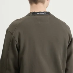 C.P. Company Diagonal Raised Fleece Crewneck Lens Sweatshirt