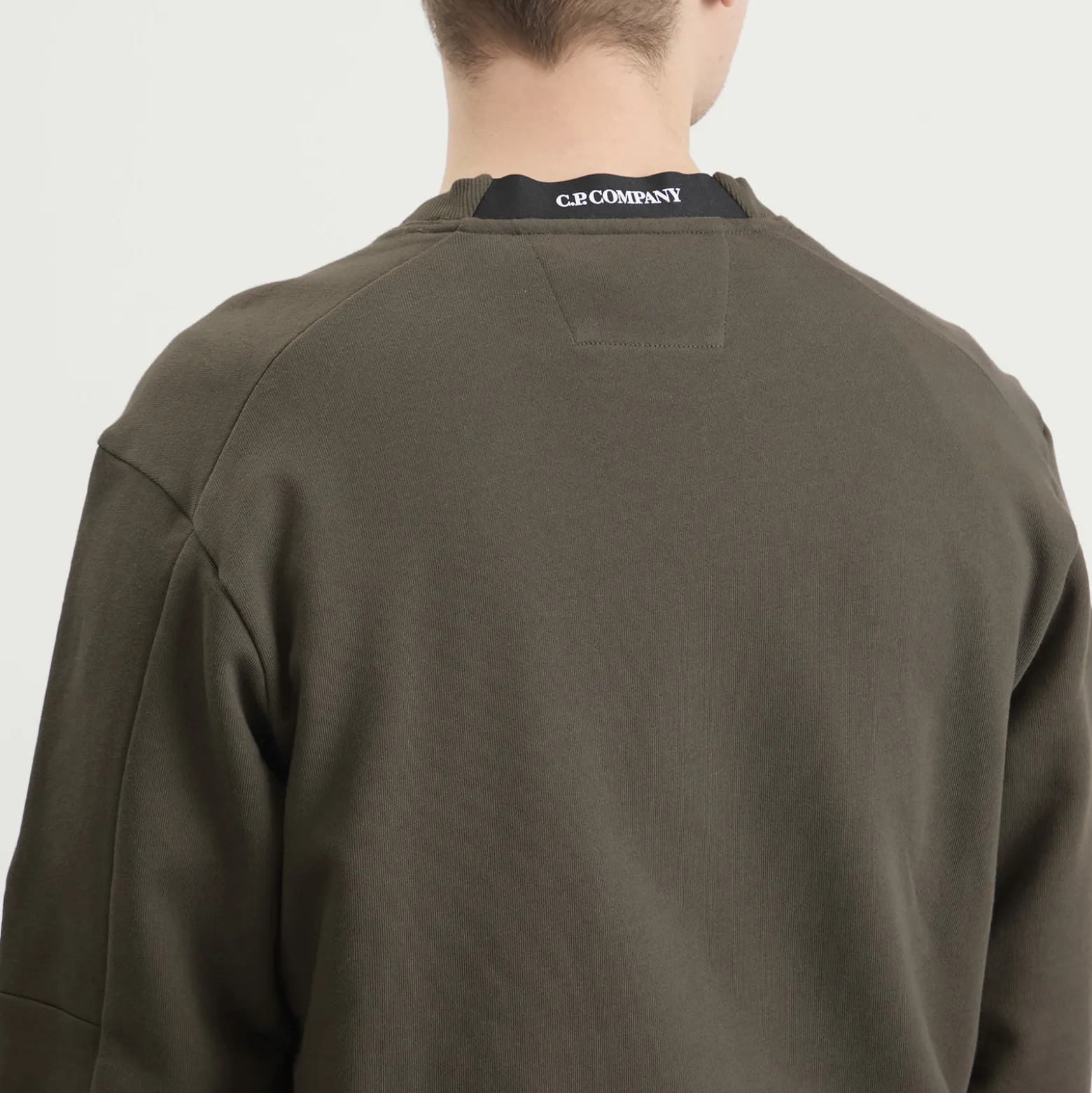 C.P. Company Diagonal Raised Fleece Crewneck Lens Sweatshirt
