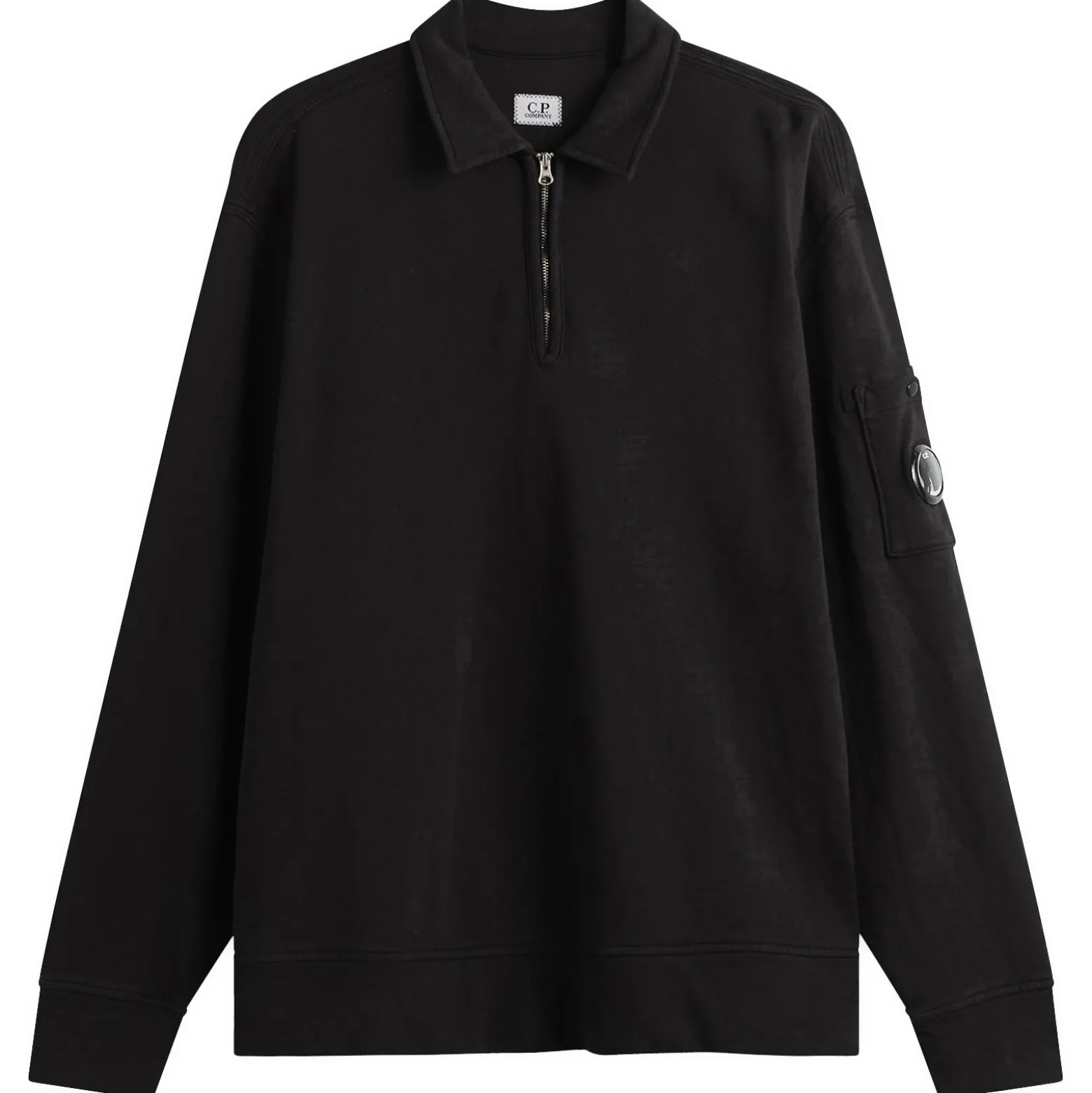 C.P. Company Malfile Fleece Quarter Zip Collared Sweatshirt