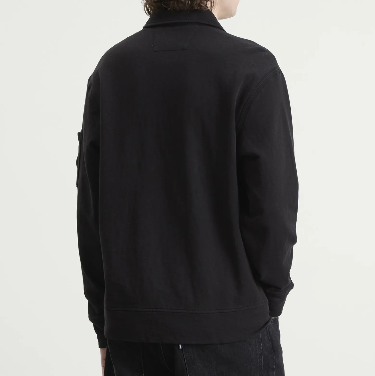C.P. Company Malfile Fleece Quarter Zip Collared Sweatshirt