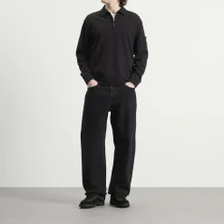 C.P. Company Malfile Fleece Quarter Zip Collared Sweatshirt