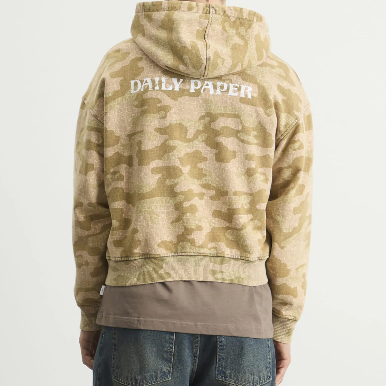 Daily Paper Boxy Camo Zip Hoodie