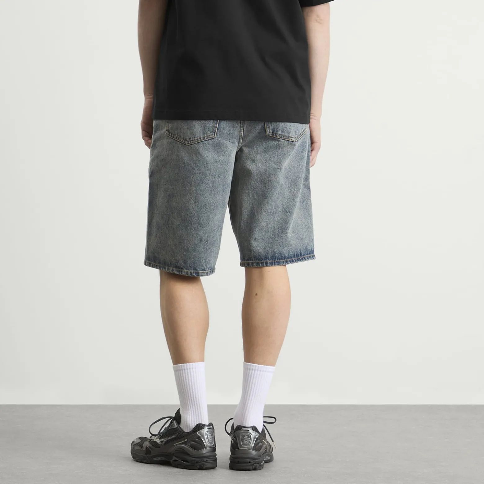 Daily Paper Compact Shield Embroidery Denim Shorts