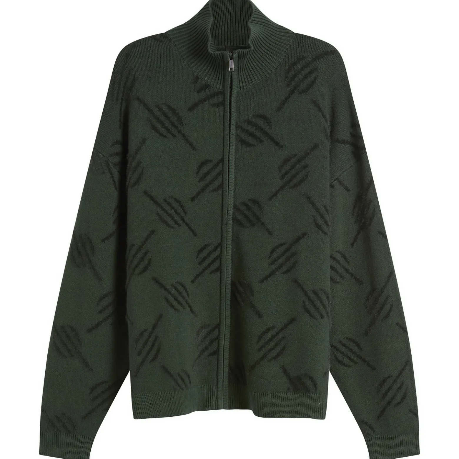 Daily Paper Monogram Knit Zip Cardigan