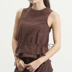 Damson Madder Ailani Sheer Panel Blouse