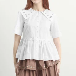 Damson Madder Cyrus Eyelet Blouse