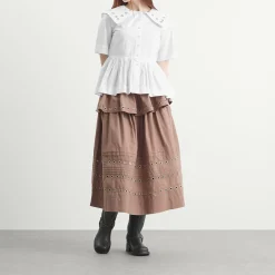 Damson Madder Cyrus Eyelet Blouse