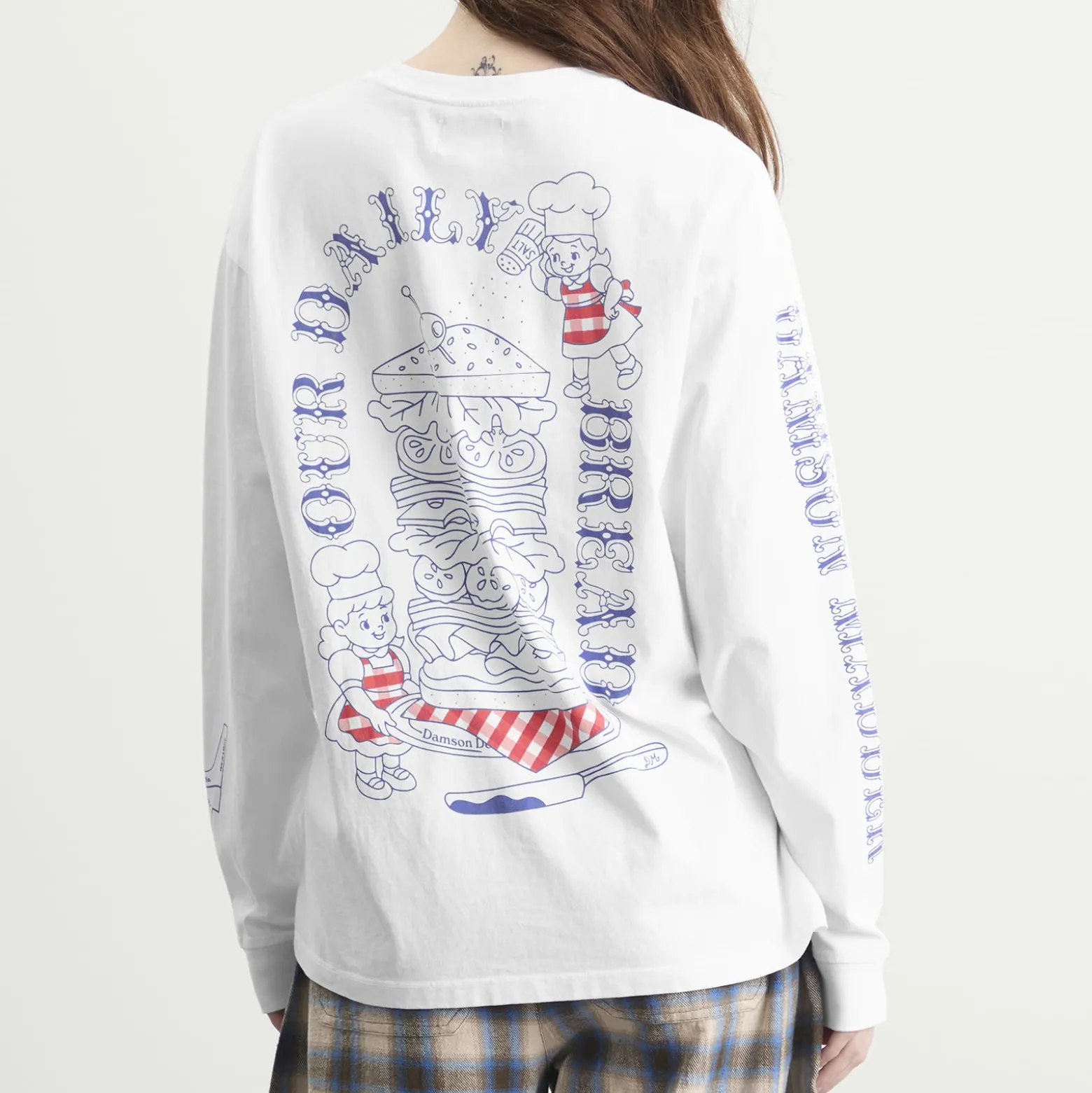 Damson Madder Damson Deli Long Sleeve T-Shirt