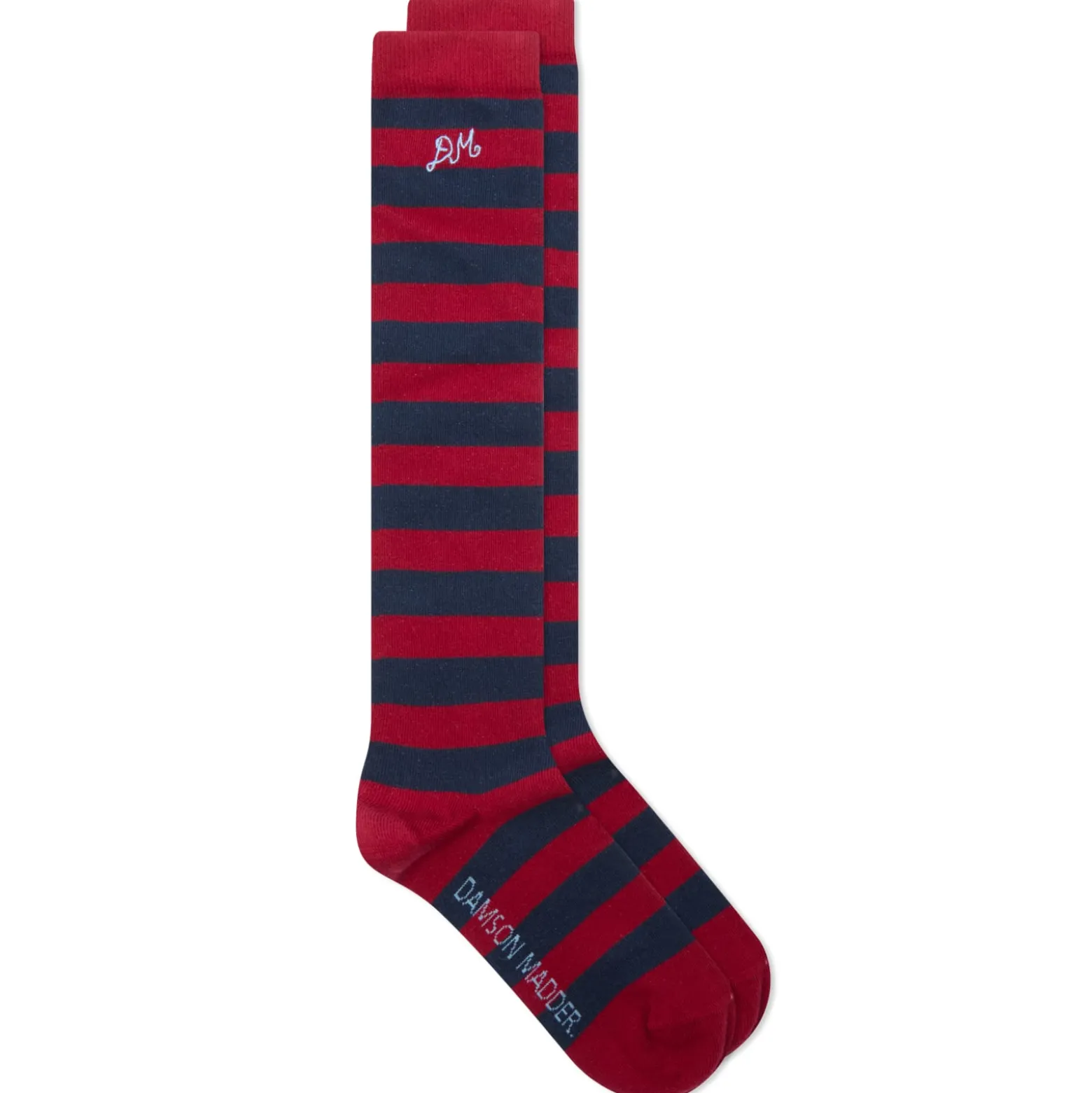 Damson Madder Knee High Stripe Socks