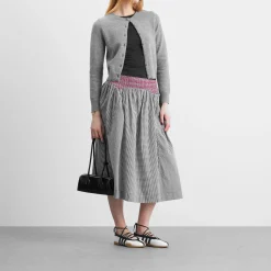Damson Madder Layla Godet Midi Skirt