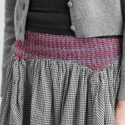 Damson Madder Layla Godet Midi Skirt