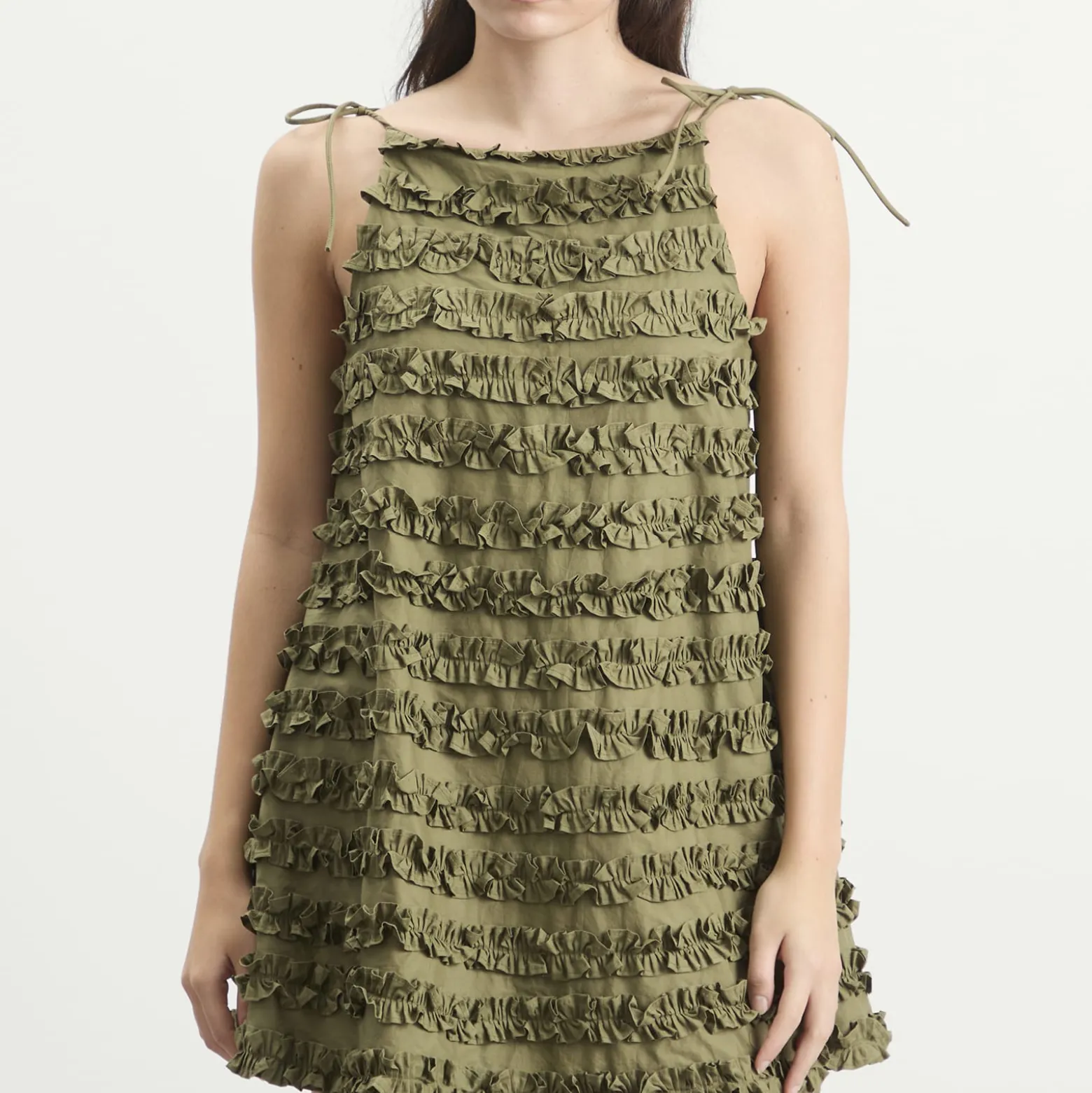 Damson Madder Leili Ruffle Mini Dress