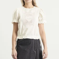 Damson Madder Mabel Lace Insert Blouse