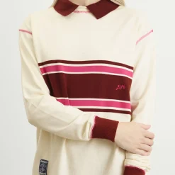 Damson Madder Olina Placement Stripe Rugby Shirt