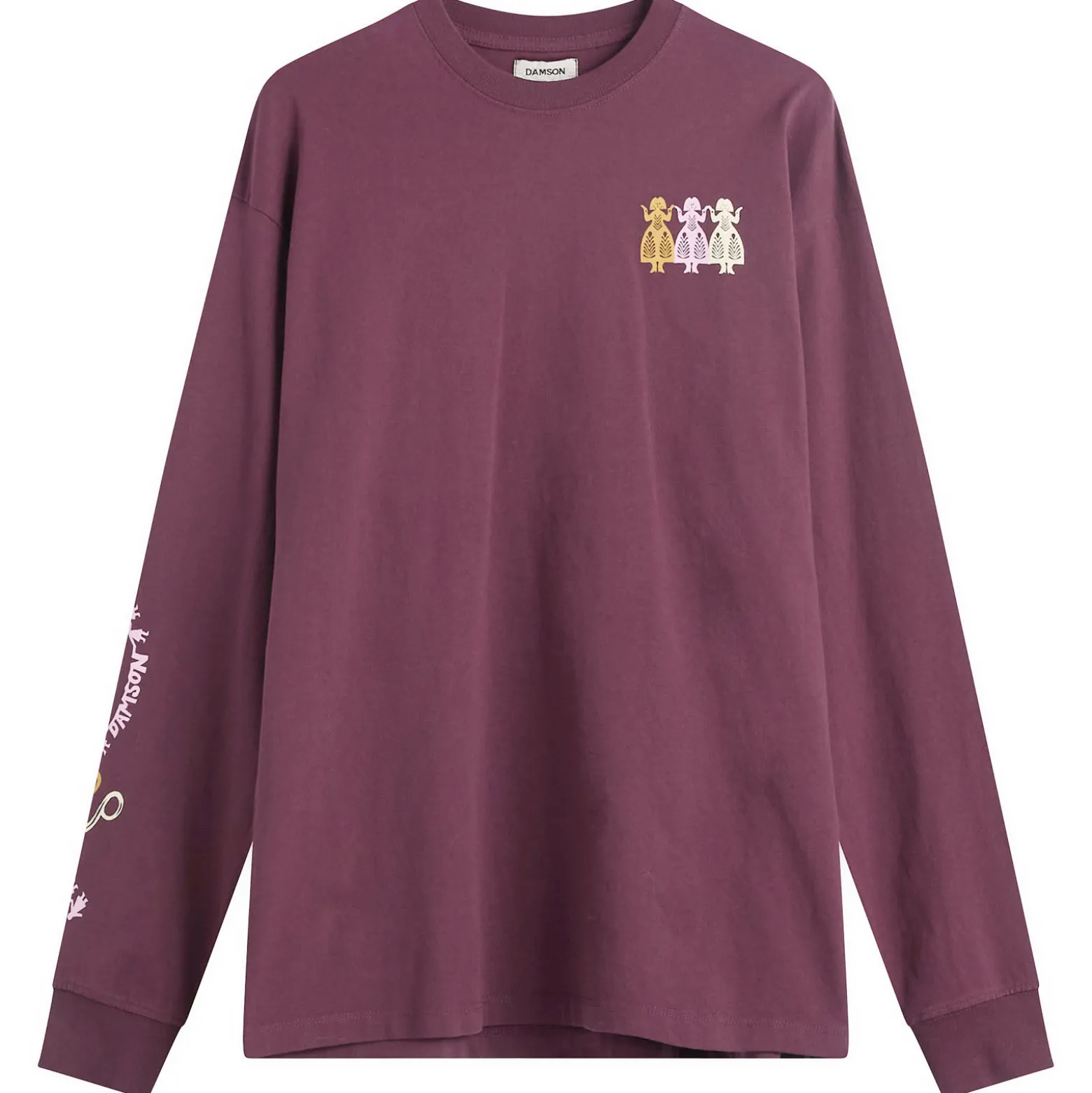 Damson Madder Paper Cut Gals Long Sleeve T-Shirt