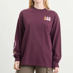 Damson Madder Paper Cut Gals Long Sleeve T-Shirt