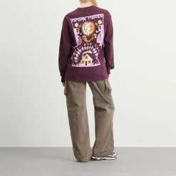 Damson Madder Paper Cut Gals Long Sleeve T-Shirt