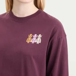 Damson Madder Paper Cut Gals Long Sleeve T-Shirt