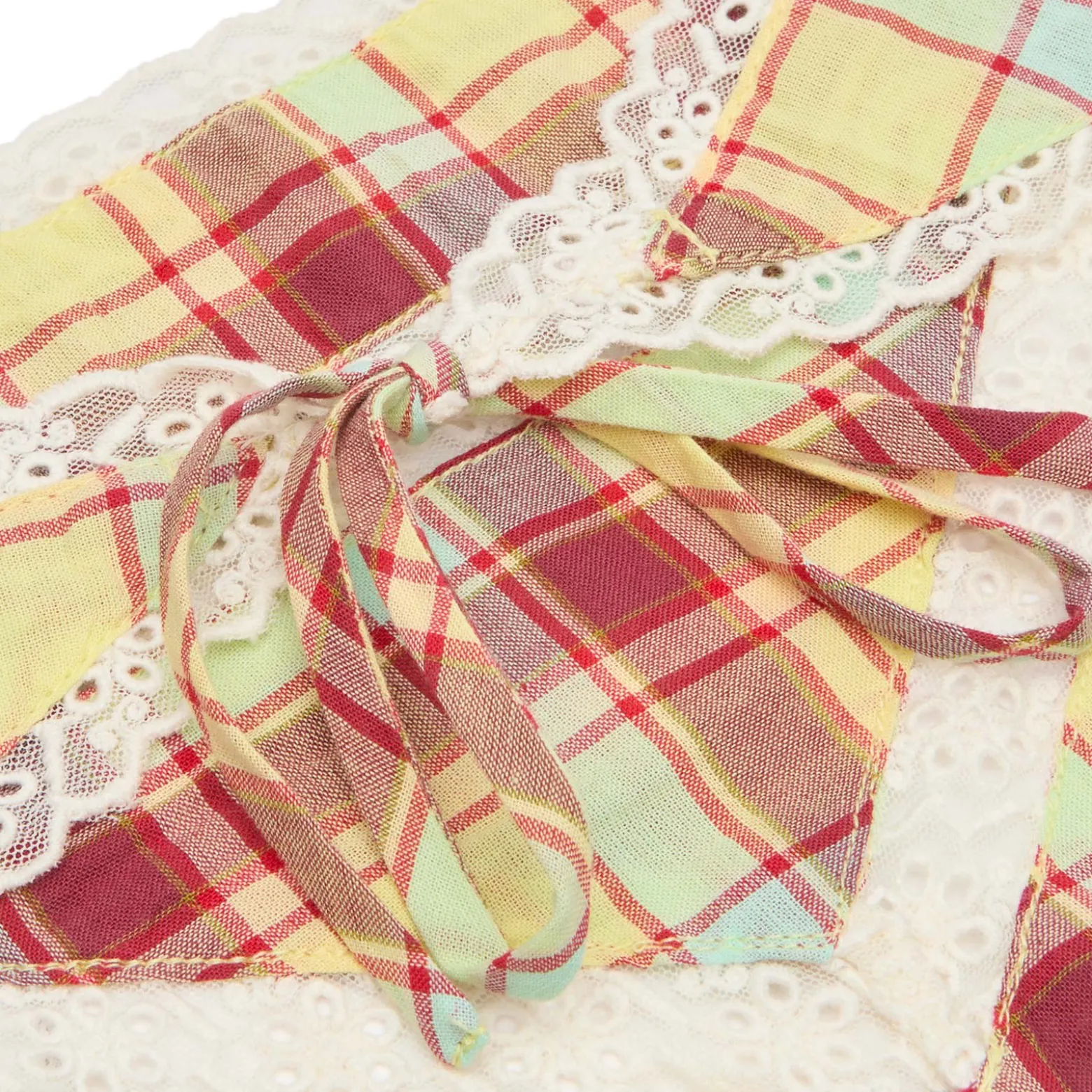 Damson Madder Triangle Headscarf With Lace Detail