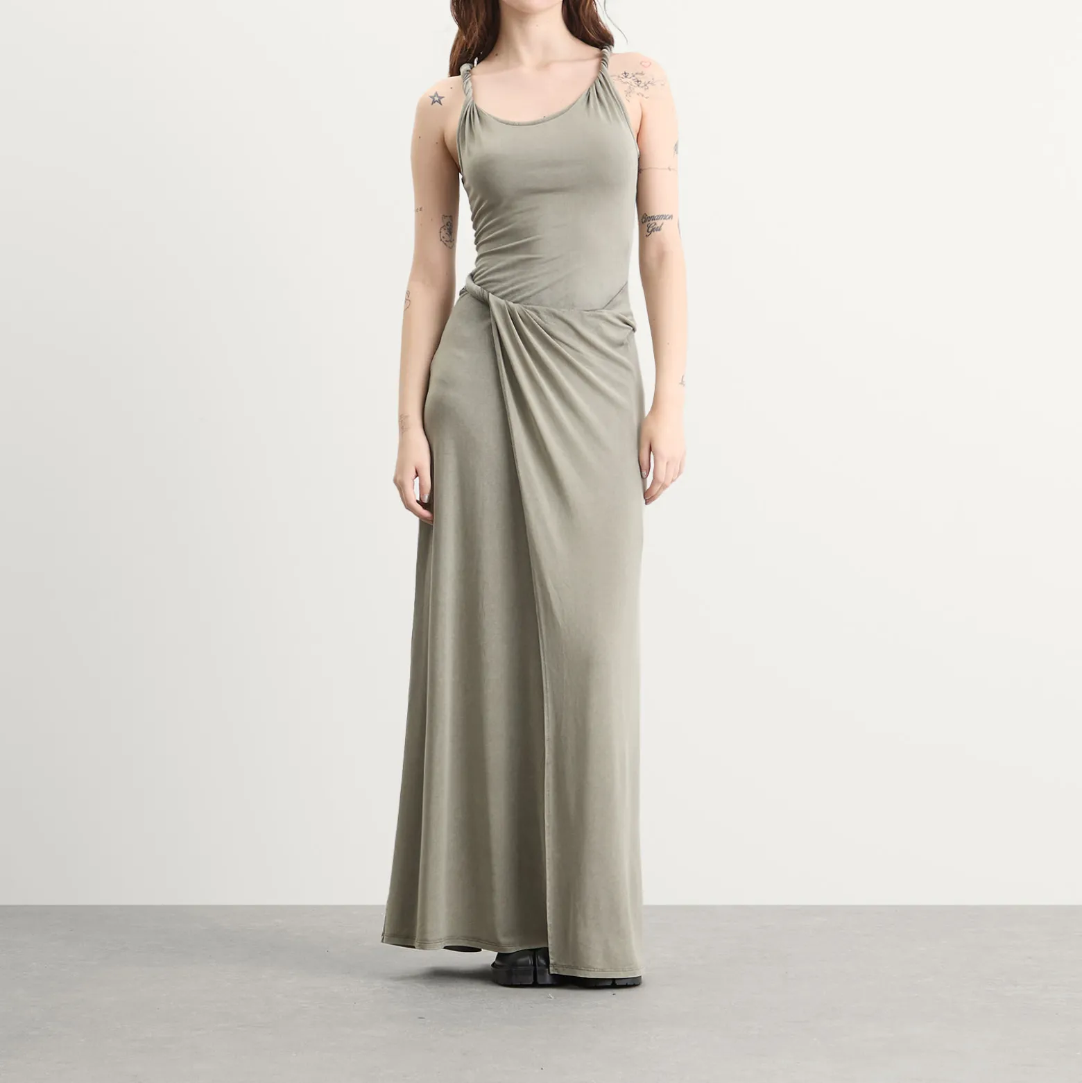 Diesel D-Estiga Tie Waist Maxi Dress