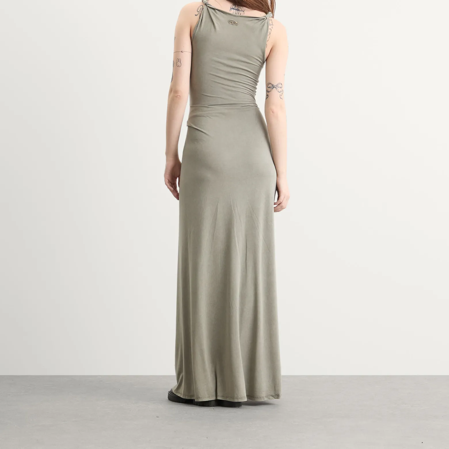 Diesel D-Estiga Tie Waist Maxi Dress