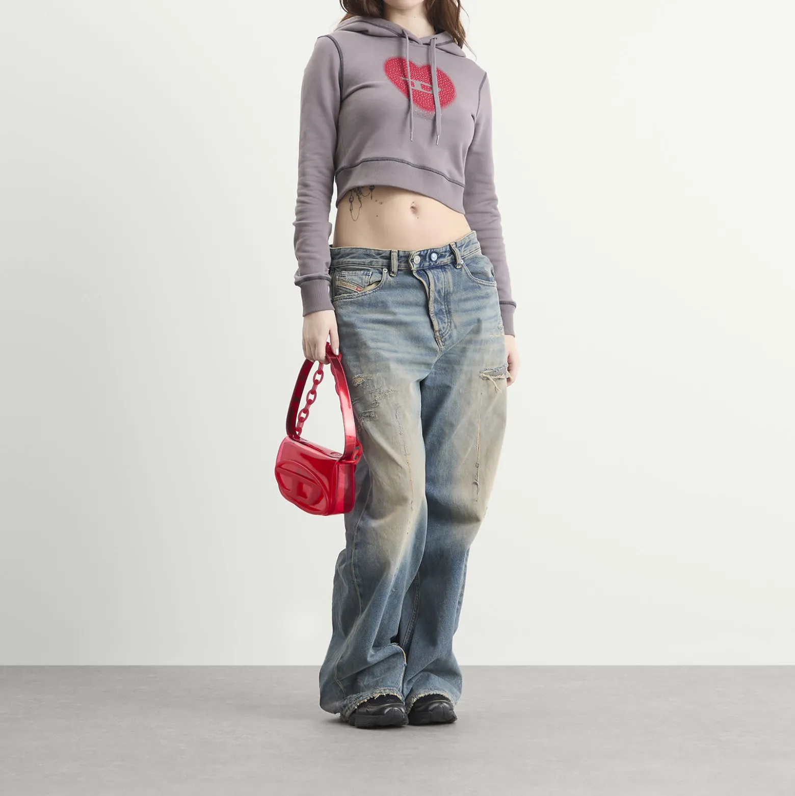 Diesel 1DR Logo Perspex Handbag