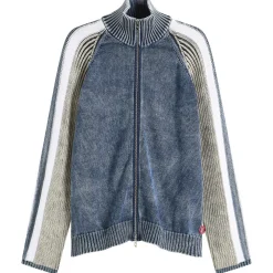 Diesel Indigo Knit Zip Cardigan