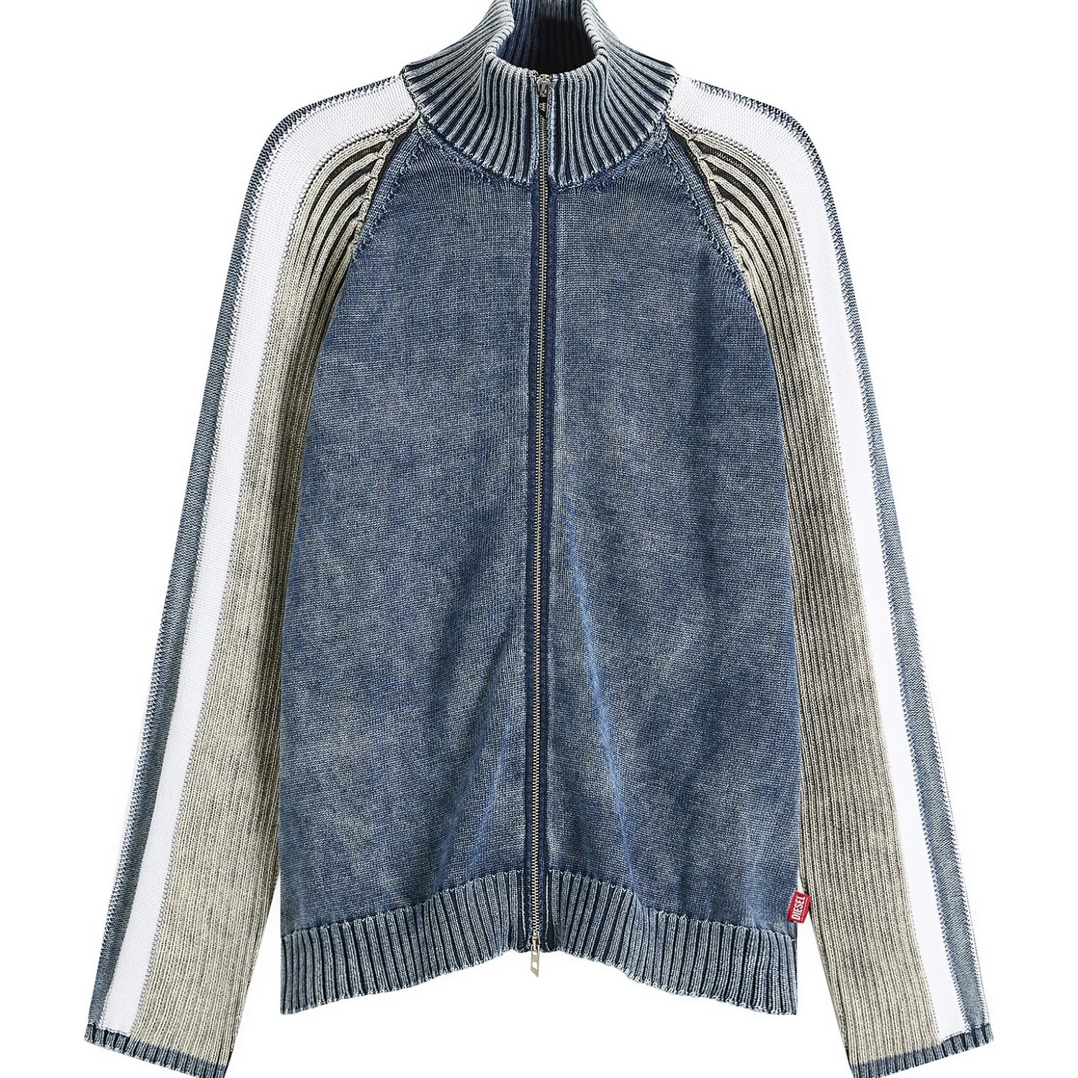 Diesel Indigo Knit Zip Cardigan