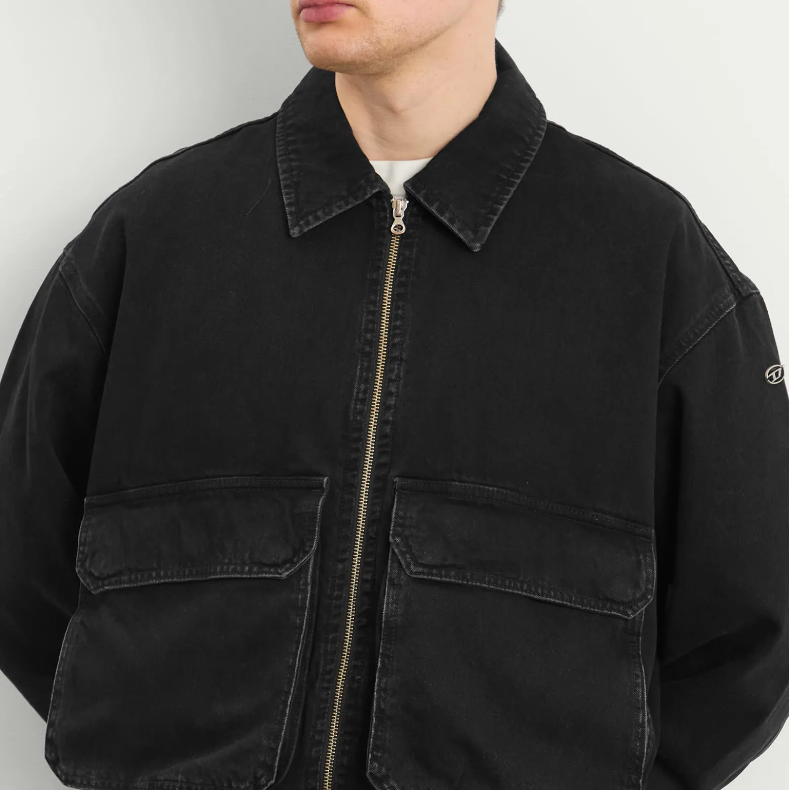 Diesel Kurz Denim Bomber Jacket