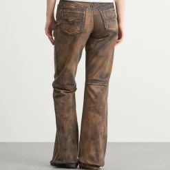 Diesel L-Ysa Camouflage Leather Trousers