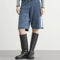 Diesel M-Esther Ribbed Denim Shorts