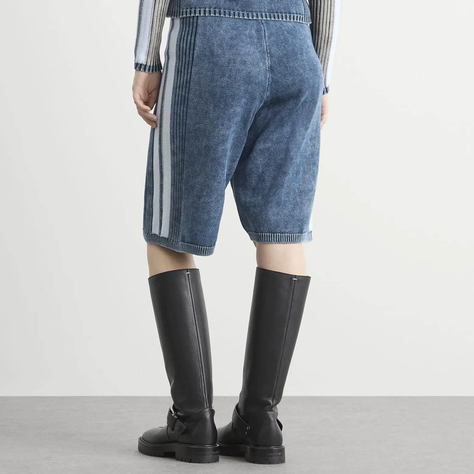 Diesel M-Esther Ribbed Denim Shorts