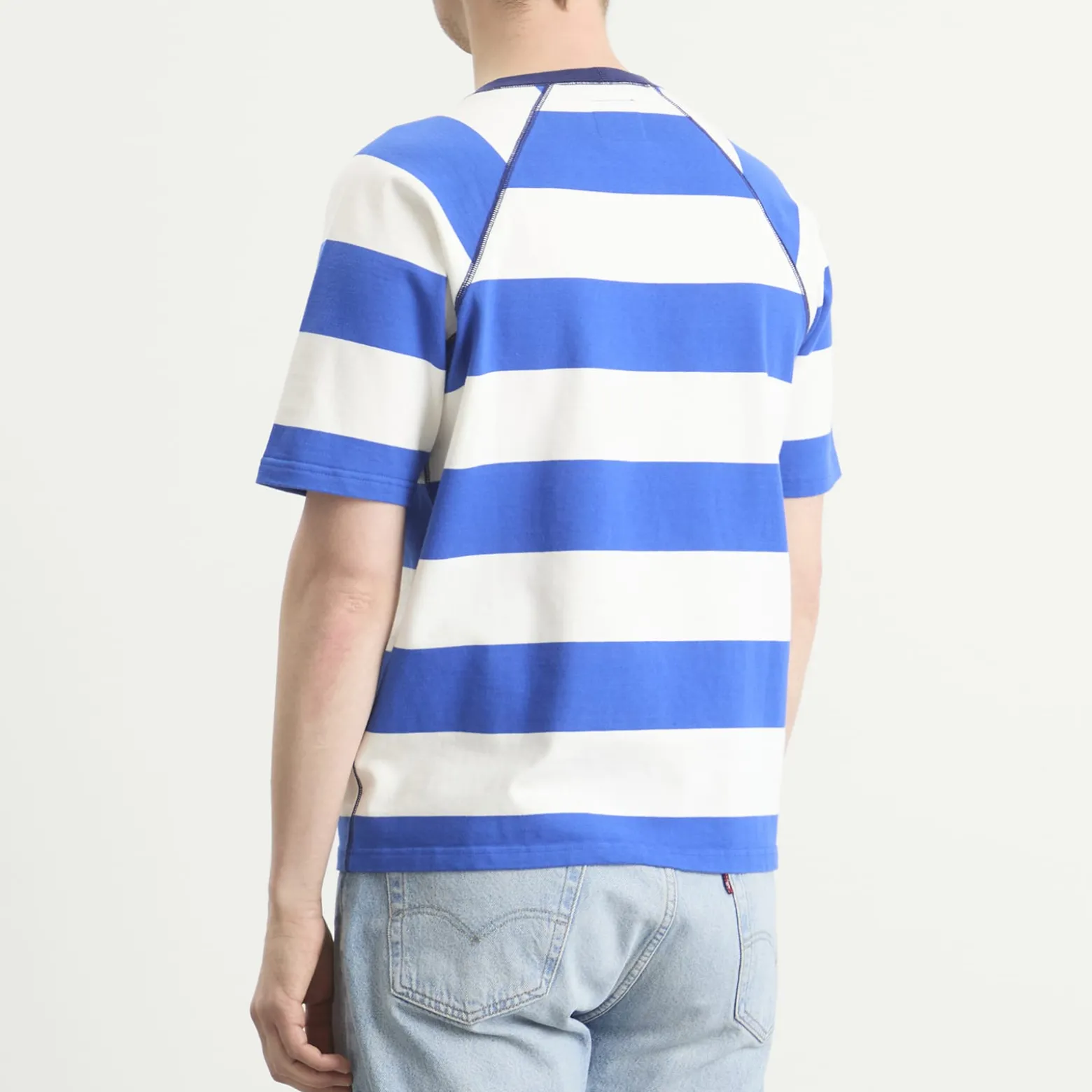 Drake's Block Stripe Raglan T-Shirt