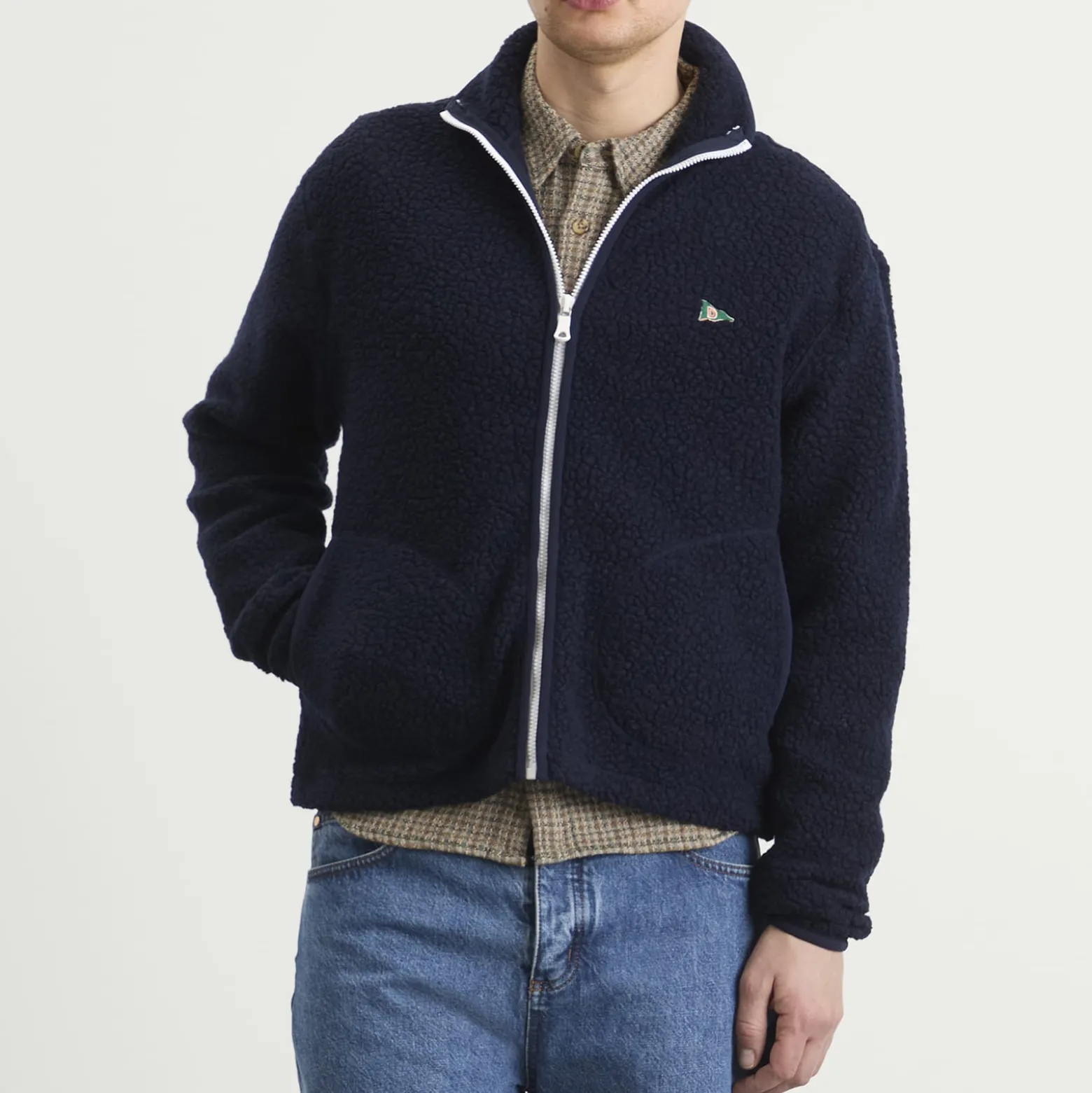 Drake's Boucle Wool Fleece Jacket