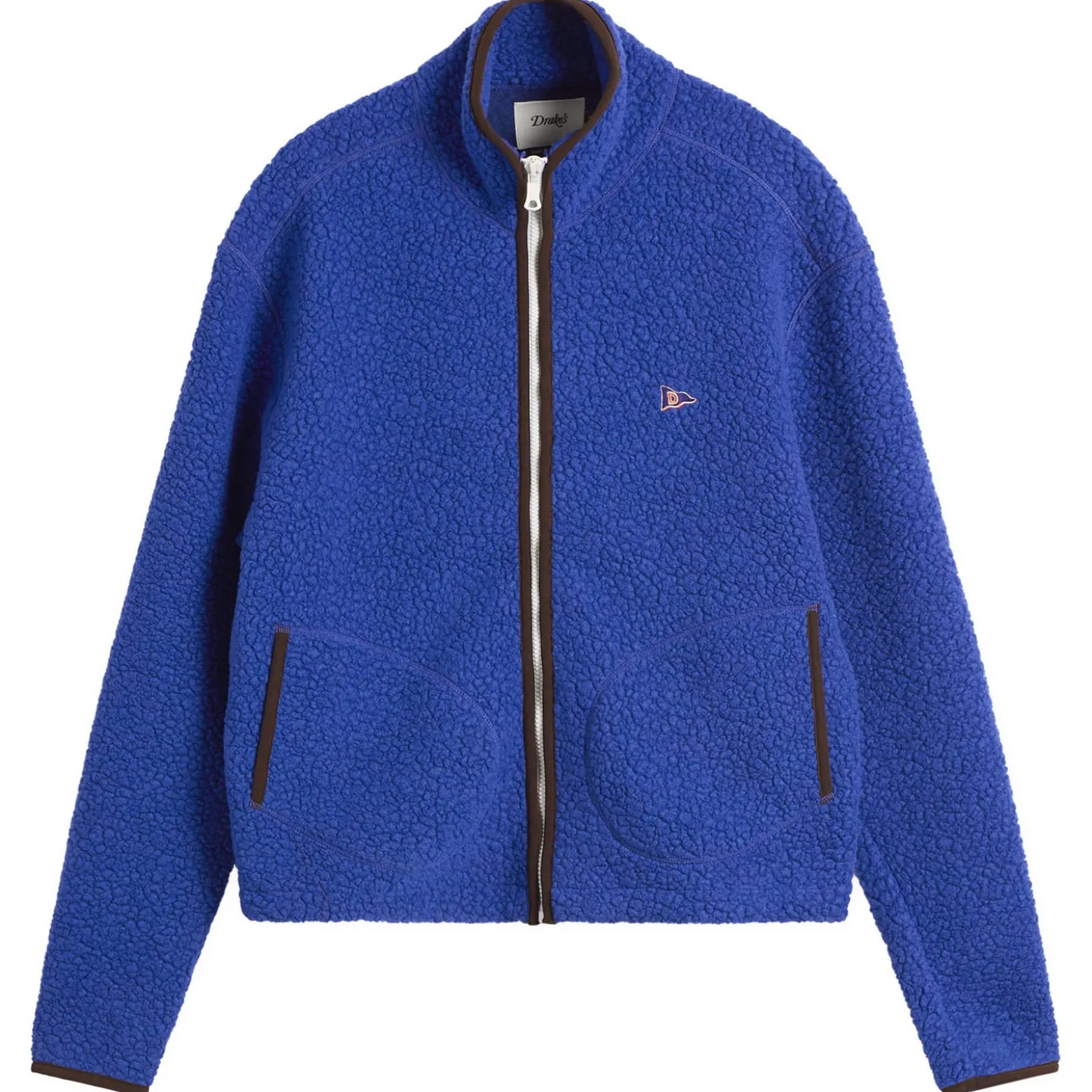 Drake's Boucle Wool Zip Fleece Jacket