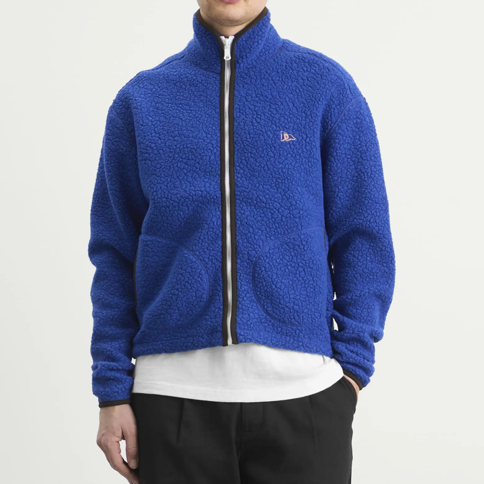 Drake's Boucle Wool Zip Fleece Jacket