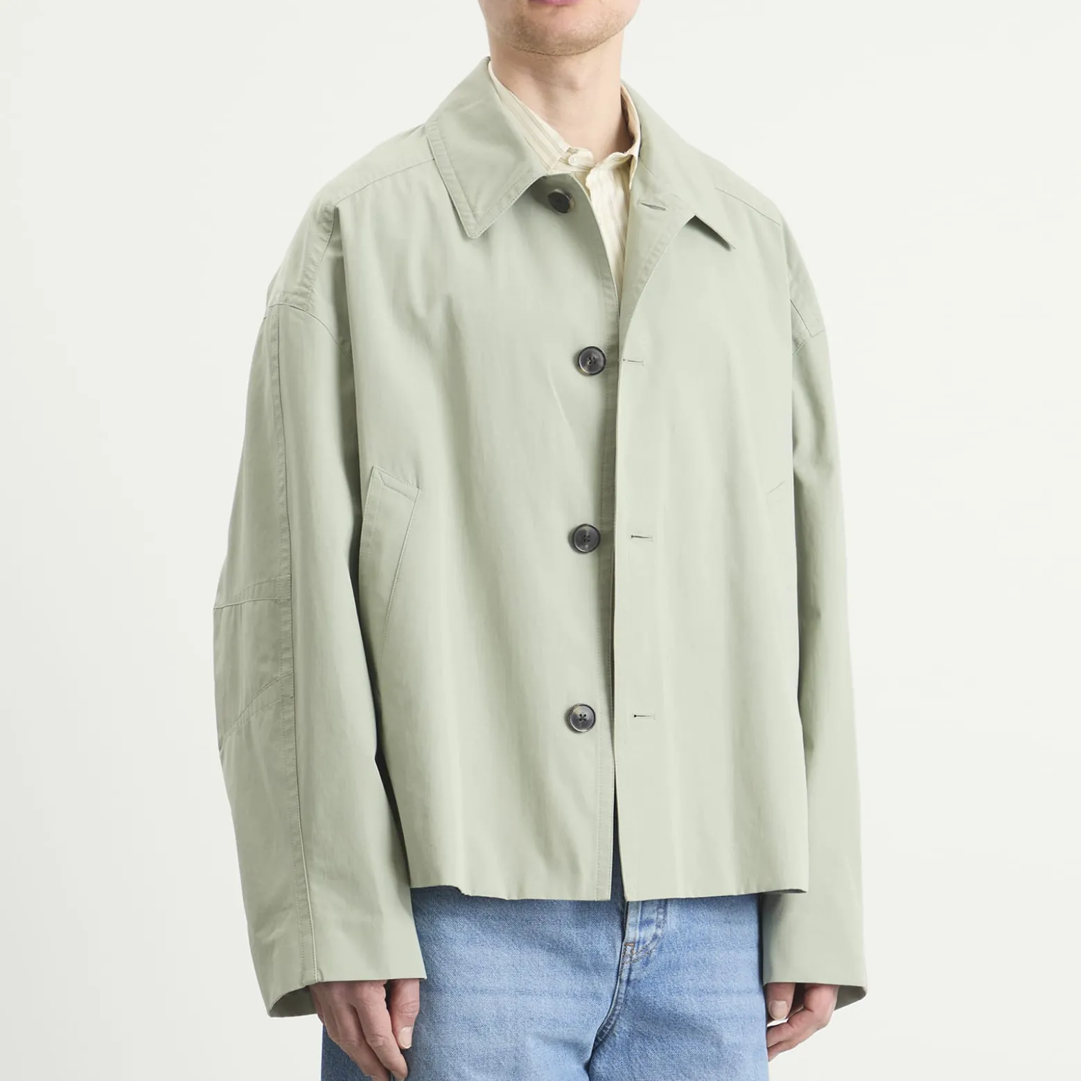 Dries Van Noten Washed Heavyweight Cotton Jacket