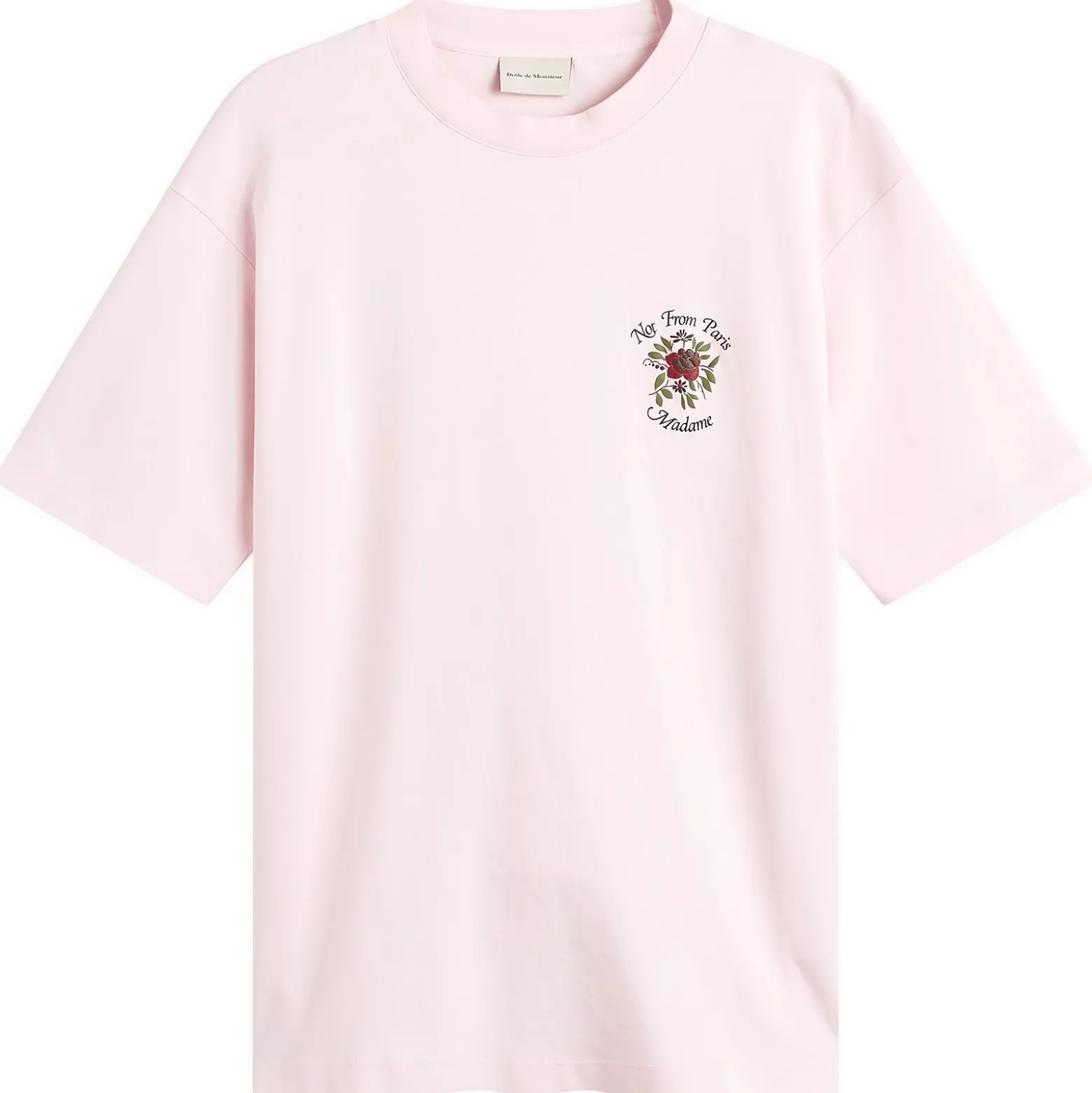 Drôle de Monsieur Rose Slogan T-Shirt
